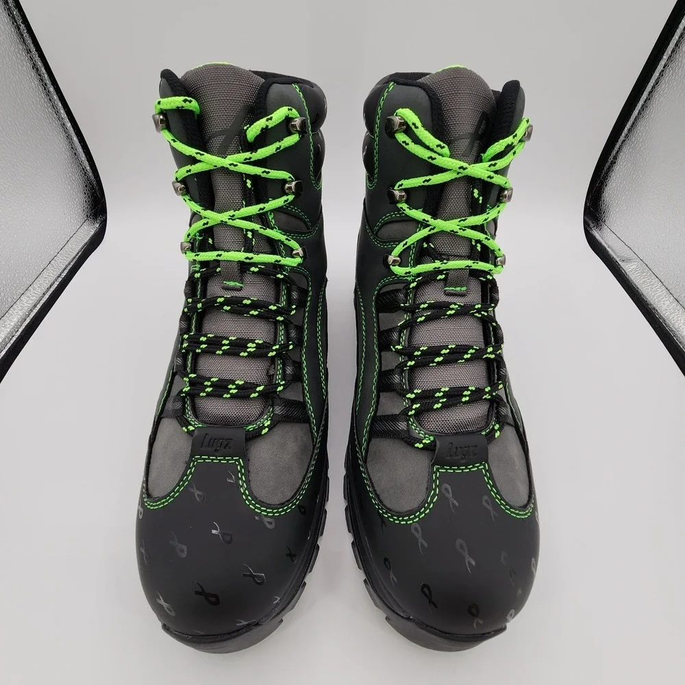 Lugz x Psychworld Ridgeline Chukka Boots Men 12 Black & Green Lace Up NEW in Box
